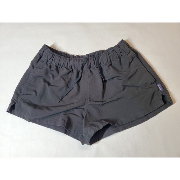 Patagonia Shorts Womens Small Black Barely Baggies Mini‎ Hiking Workout Sty57043 - Picture 2 of 10